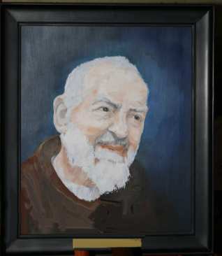Obraz Ojca Pio darowany przez Rodzine Bogusławskich
